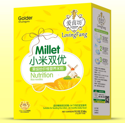   愛茵坊果繽紛纖維小米雙優(yōu)米粉盒裝