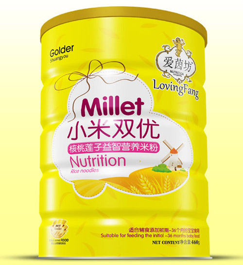   愛茵坊核桃蓮子益智小米雙優(yōu)米粉鐵聽