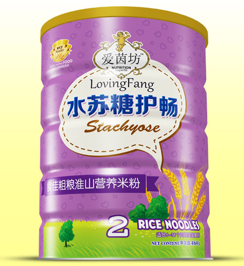   愛茵坊食佳粗糧淮山水蘇糖護(hù)暢米粉鐵聽2段