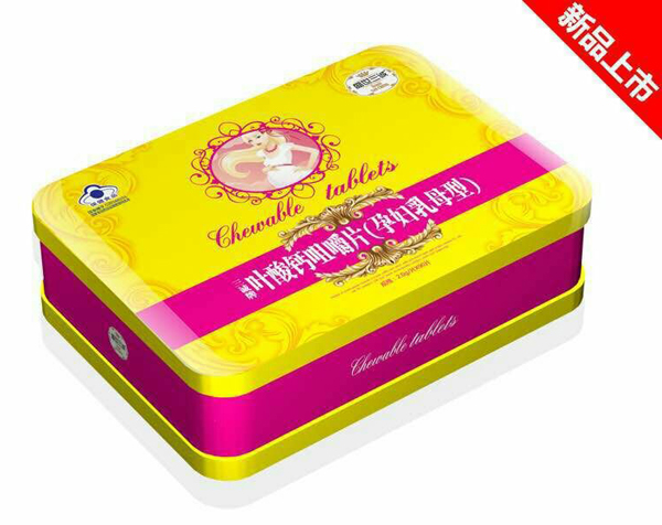   盛世三诚孕妇叶酸钙咀嚼片乳母型铁盒