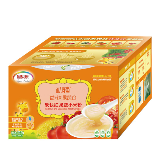  旭貝樂初輔歡快紅果蔬小米粉