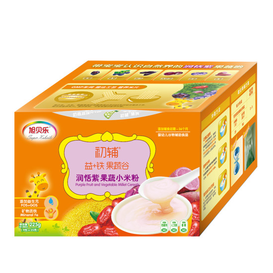  旭貝樂初輔潤恬紫果蔬小米粉