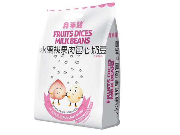   月半娃水蜜桃果肉包心奶豆