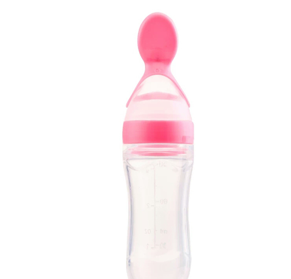     盟宝婴儿硅胶米糊瓶粉色