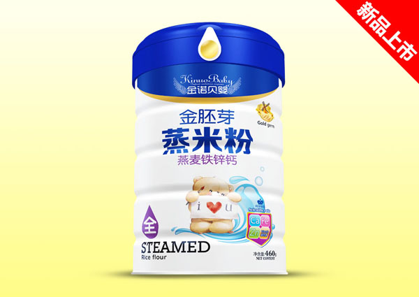  金諾貝嬰金胚芽蒸米粉-燕麥鐵鋅鈣