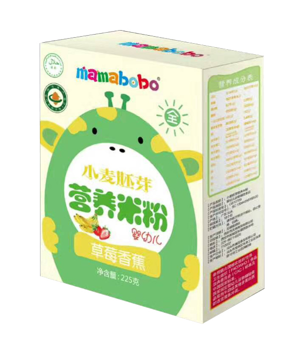  mamabobo小麦胚芽营养米粉-草莓香蕉