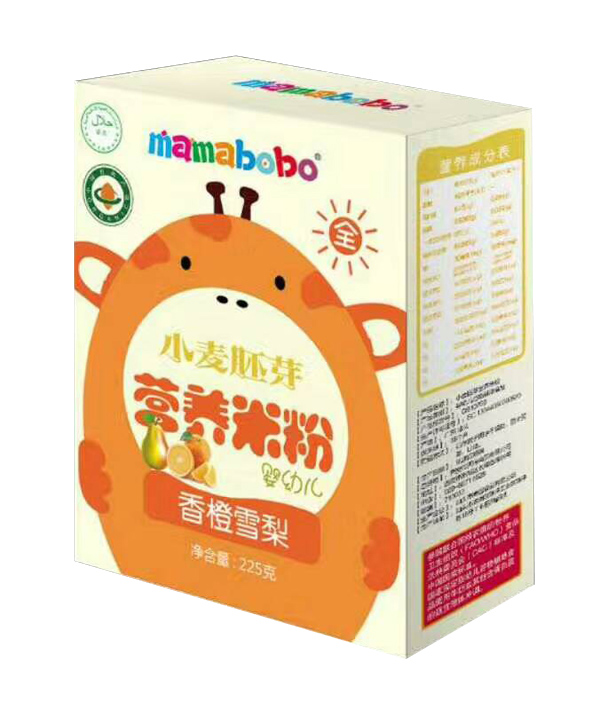  mamabobo小麥胚芽營養(yǎng)米粉-香橙雪梨