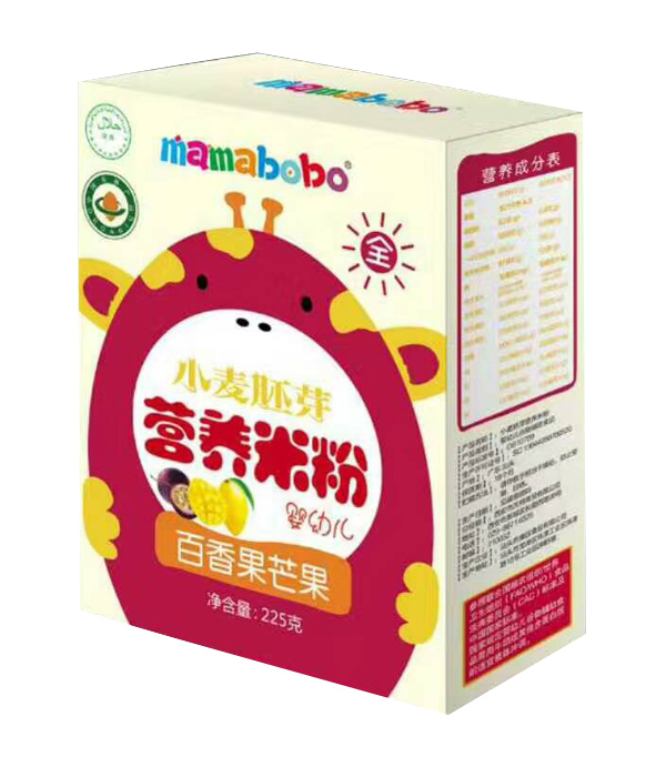 mamabobo小麦胚芽营养米粉-百香果芒果