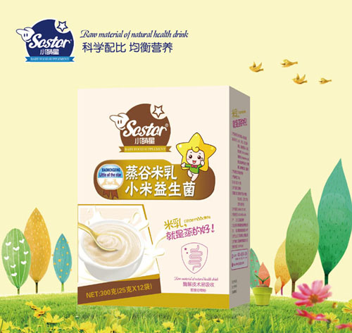     小萌星小米益生菌蒸谷米乳盒裝