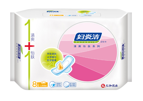  仁和藥業(yè)婦炎潔全程護(hù)理-日用棉柔8片