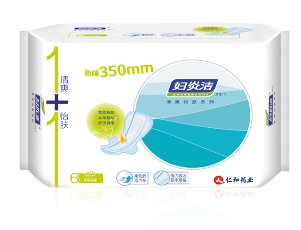 仁和藥業(yè)婦炎潔衛(wèi)生巾-夜用350 mm6片