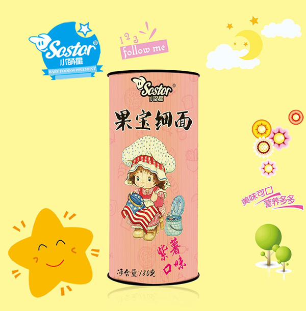  小萌星果寶細(xì)面紫薯味