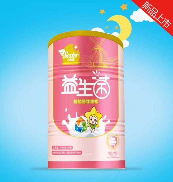    小萌星益生菌復合鈣鐵鋅粉