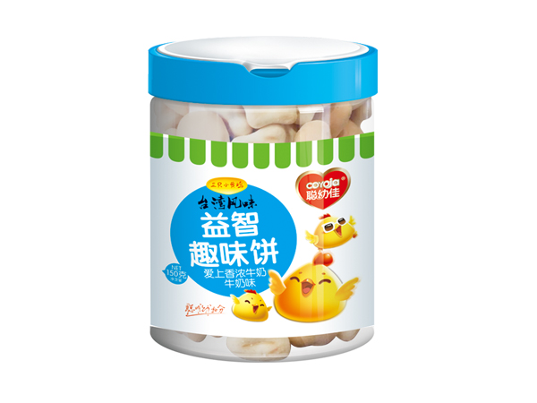  聰幼佳益智趣味餅-牛奶味