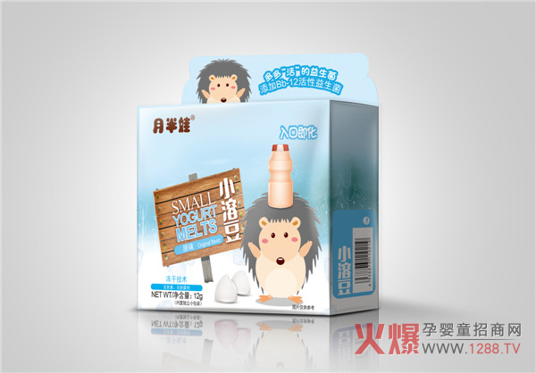 给宝宝添加零食 月半娃品牌酸奶溶豆豆