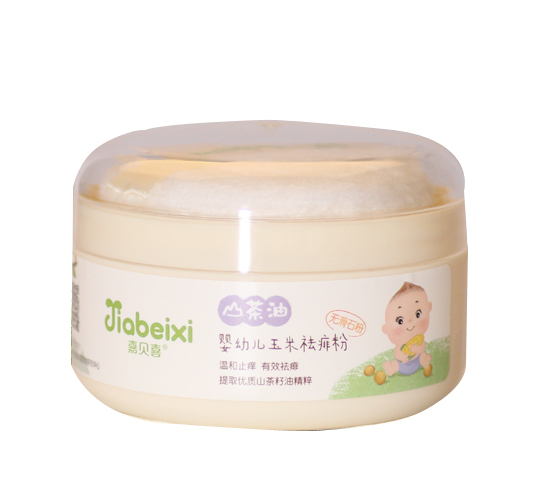 嘉贝喜山茶油精华婴幼儿玉米祛痱粉(无滑石粉)100g.jpg 嘉贝喜山茶油精华婴幼儿玉米祛痱粉(无滑石粉)100g.jpg