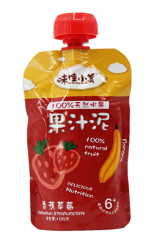   味佳小美香蕉草莓果汁泥