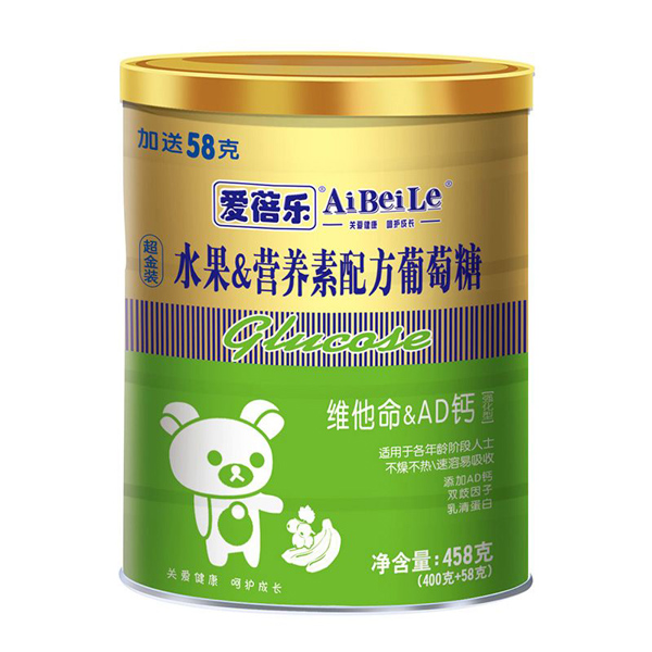  愛蓓樂樂458克水果&營養(yǎng)素配方葡萄糖-維他命