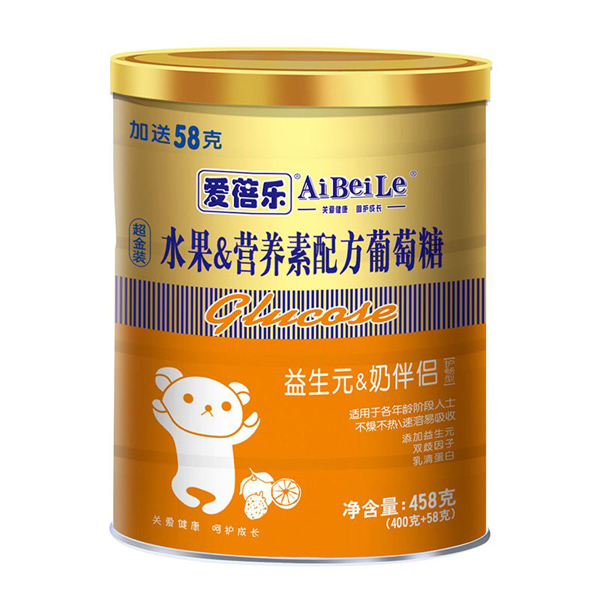  愛蓓樂樂458克水果&營養(yǎng)素配方葡萄糖-益生元