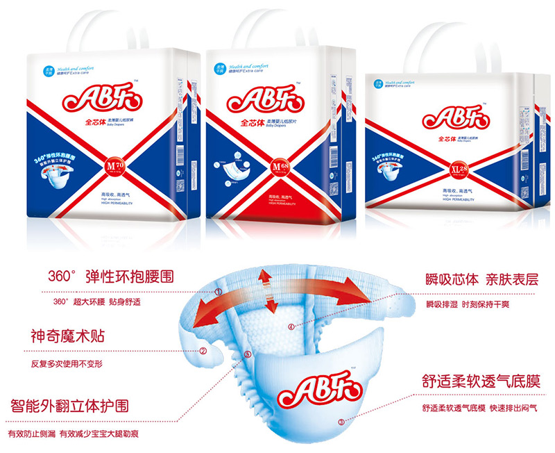 AB樂(lè )嬰幼兒紙尿褲產(chǎn)品特點(diǎn)