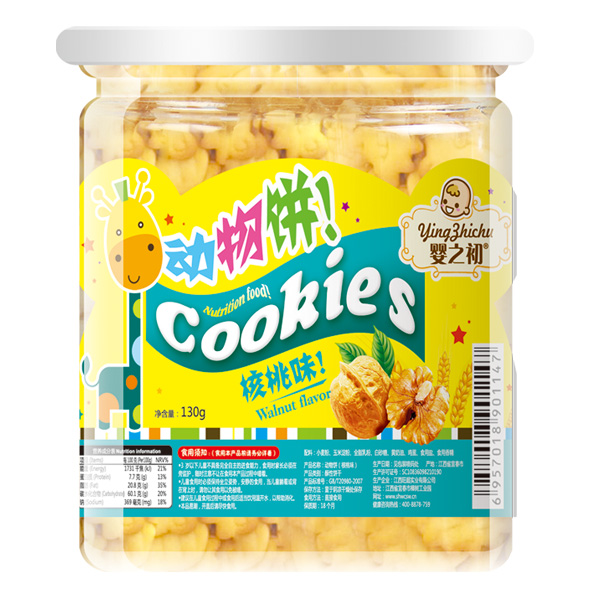   嬰之初動(dòng)物餅核桃味