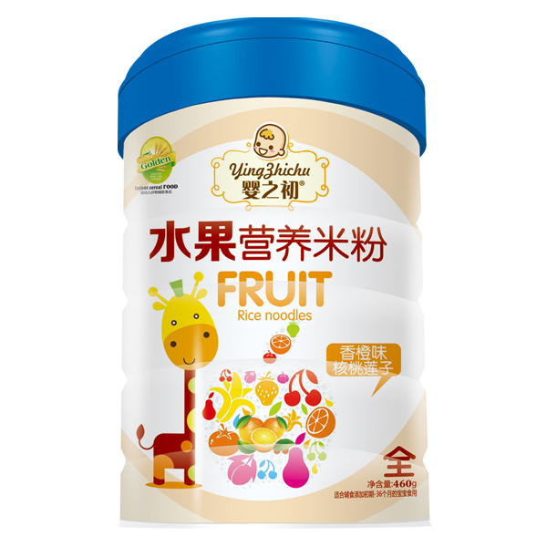   嬰之初水果營養(yǎng)米粉-香橙味核桃蓮子罐裝