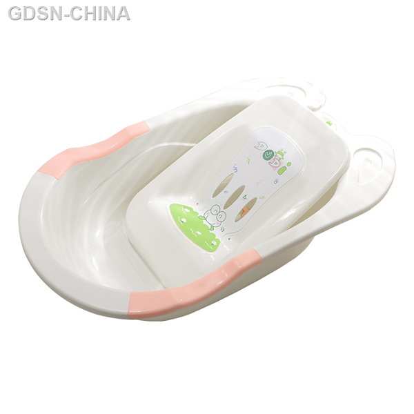   青蛙嘟迪測溫包膠躺雙耳躺板浴盆粉白