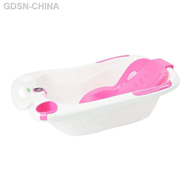   青蛙嘟迪心語測溫浴盆粉白