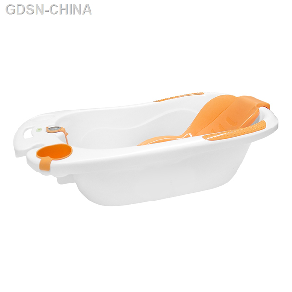  青蛙嘟迪心語測溫浴盆橙白