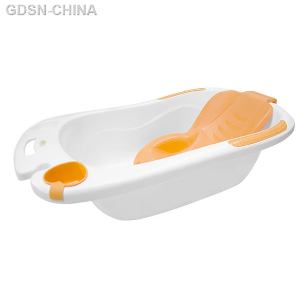   青蛙嘟迪心語舒適躺板浴盆橙白