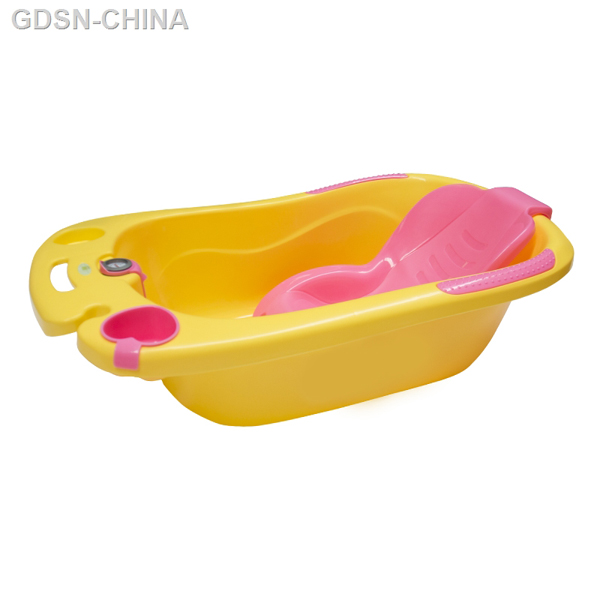   青蛙嘟迪心語測溫浴盆黃粉
