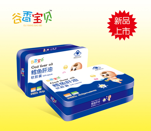 谷香寶貝鱈魚肝油軟膠囊（鐵盒）