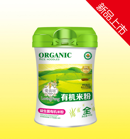   愛茵坊益生菌有機米粉（腰型罐裝）
