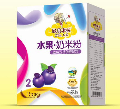   歐貝米拉藍莓五谷雜糧奶米粉盒裝