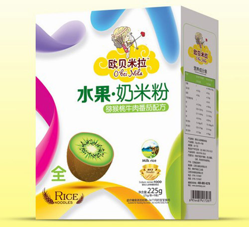   歐貝米拉獼猴桃牛肉番茄奶米粉盒裝