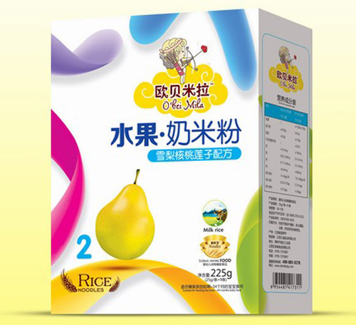   歐貝米拉雪梨核桃蓮子奶米粉盒裝