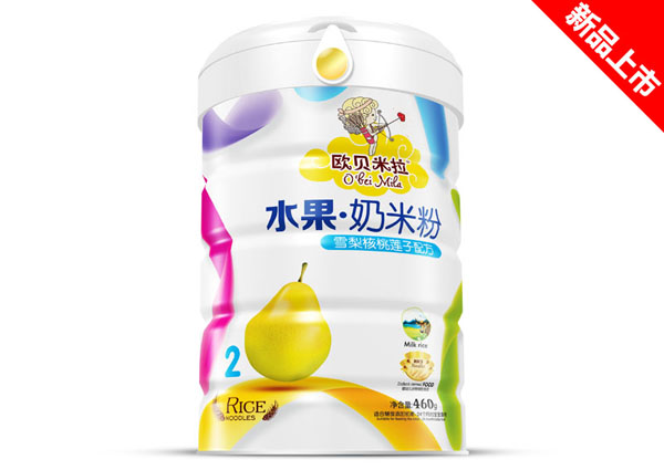   歐貝米拉水果奶米粉鐵聽-雪梨核桃蓮子配方