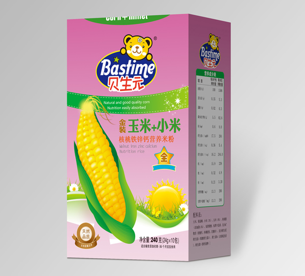   貝生元玉米+小米核桃鐵鋅鈣營(yíng)養(yǎng)米粉盒裝