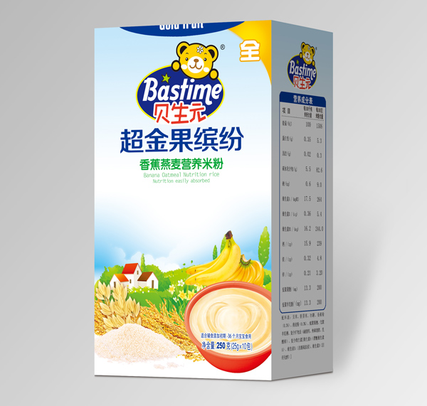  貝生元超金果繽紛香蕉燕麥營(yíng)養(yǎng)米粉盒裝