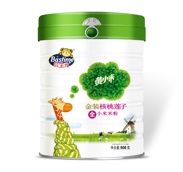   貝生元金裝核桃蓮子黃小米米粉聽裝