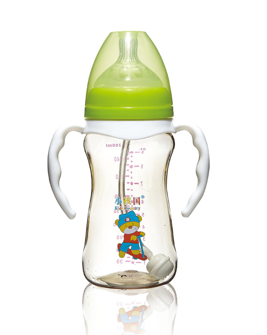 小孩國寬口修身自動(dòng)PPSU奶瓶綠色280ML.jpg
