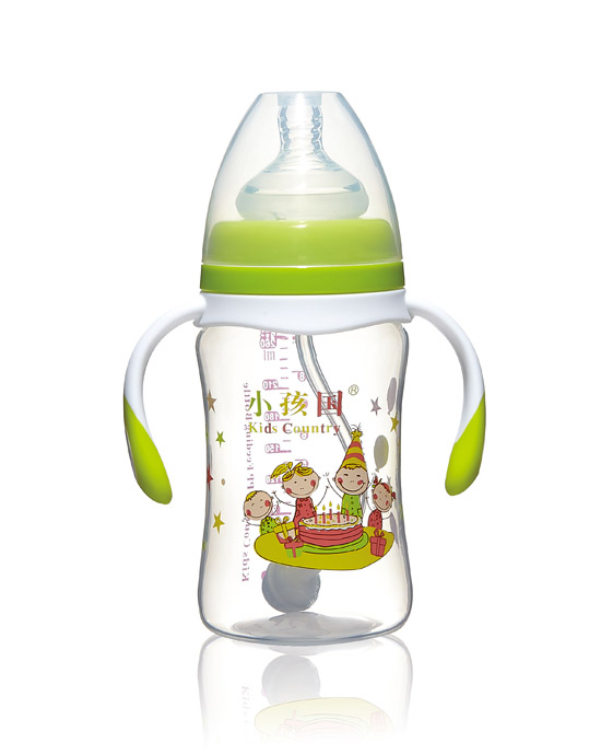 小孩國寬口直身自動(dòng)PP奶瓶綠色240ML.jpg