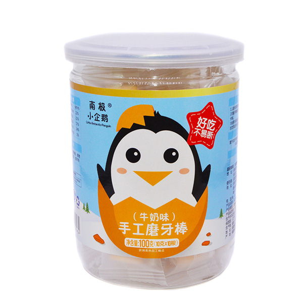 南極小企鵝手工磨牙棒新品牛奶味罐裝.jpg
