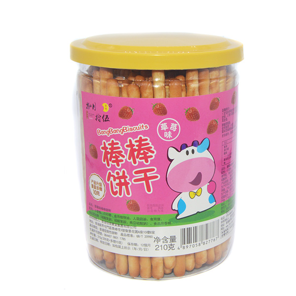   捌月拾伍棒棒餅干草莓味210g
