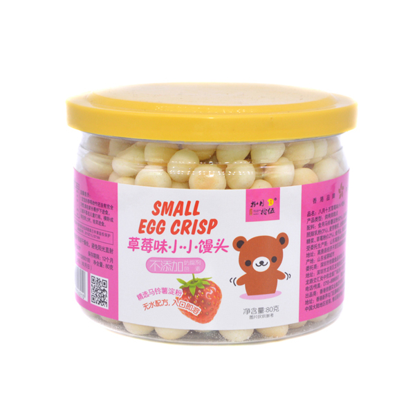   捌月拾伍小小饅頭小熊草莓味80g