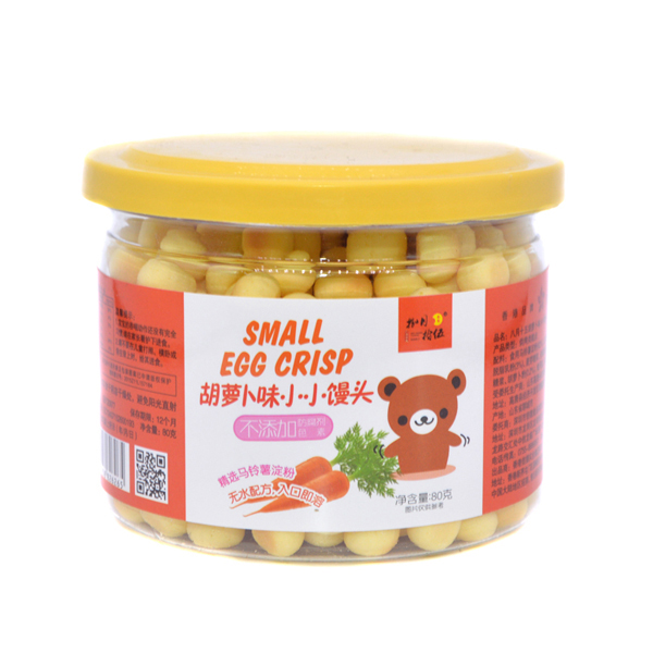   捌月拾伍小小饅頭小熊胡蘿卜味80g