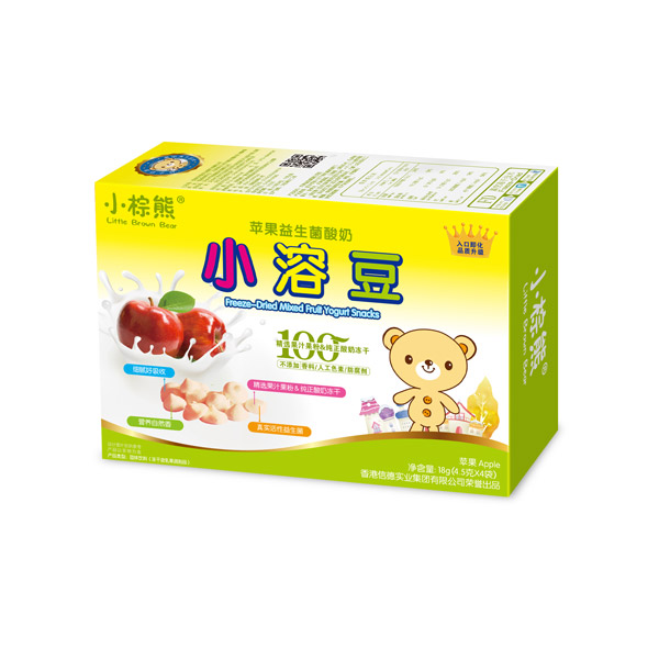  小棕熊蘋(píng)果益生菌酸奶小溶豆