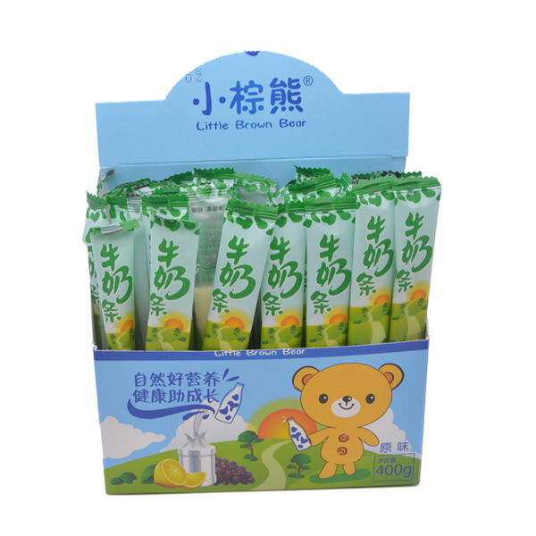  小棕熊原味牛奶條內(nèi)盒400g