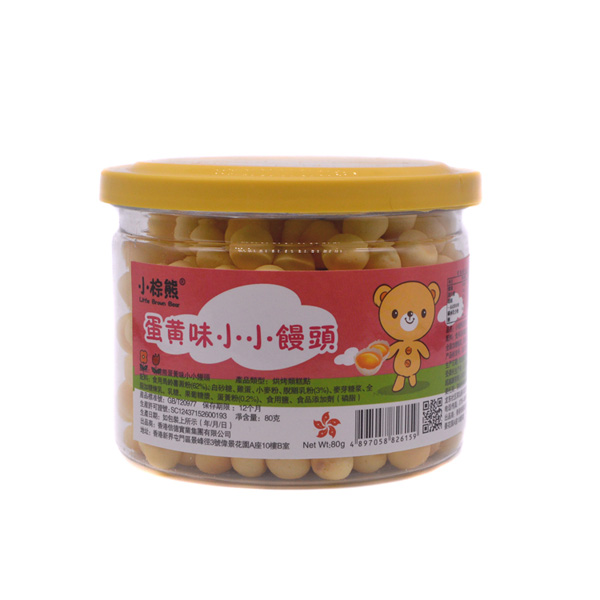  小棕熊小小饅頭蛋黃味80g