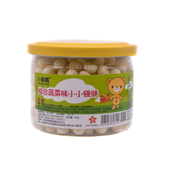  小棕熊小小饅頭綜合蔬菜味80g
